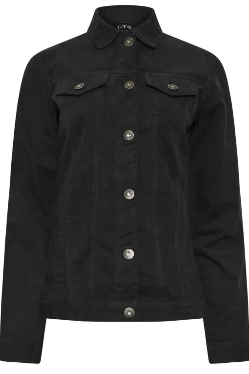 Long Tall Sally Black Denim Button Through Jacket