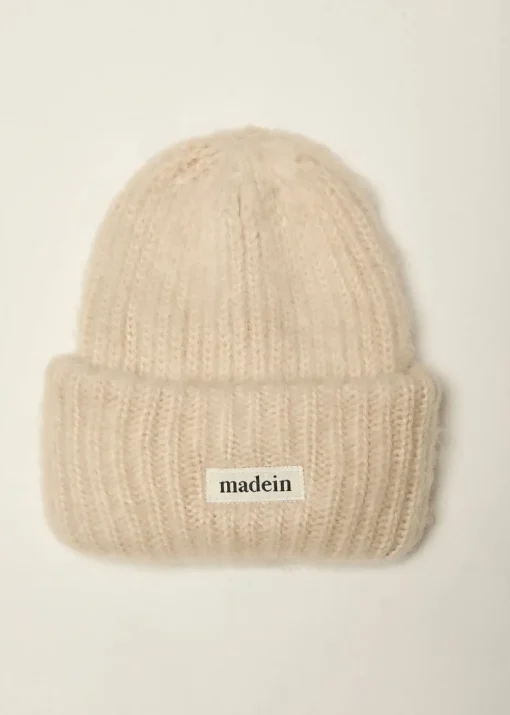 Madein Cream Boucle Knit Kiersten Beanie