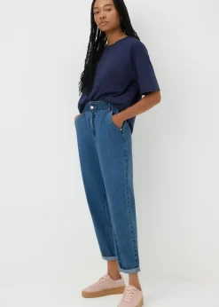 Mid Wash Paperbag Jeans