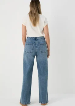 Mid Wash Wide Leg Jeans