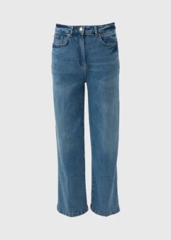 Mid Wash Wide Leg Jeans