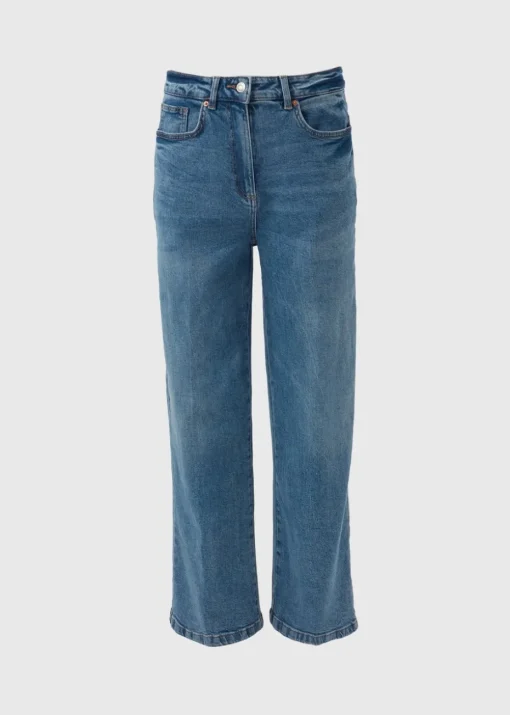 Mid Wash Wide Leg Jeans