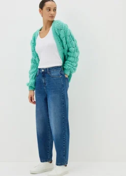 Midwash Barrel Leg Jeans