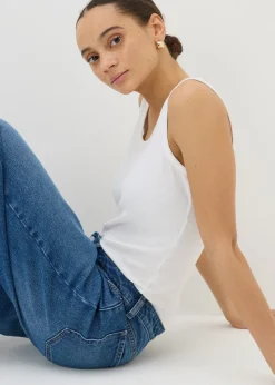 Midwash Barrel Leg Jeans
