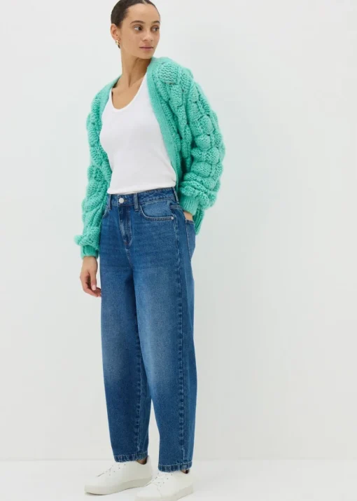 Midwash Barrel Leg Jeans
