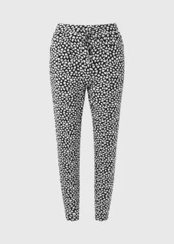 Monochrome Printed Harem Trousers