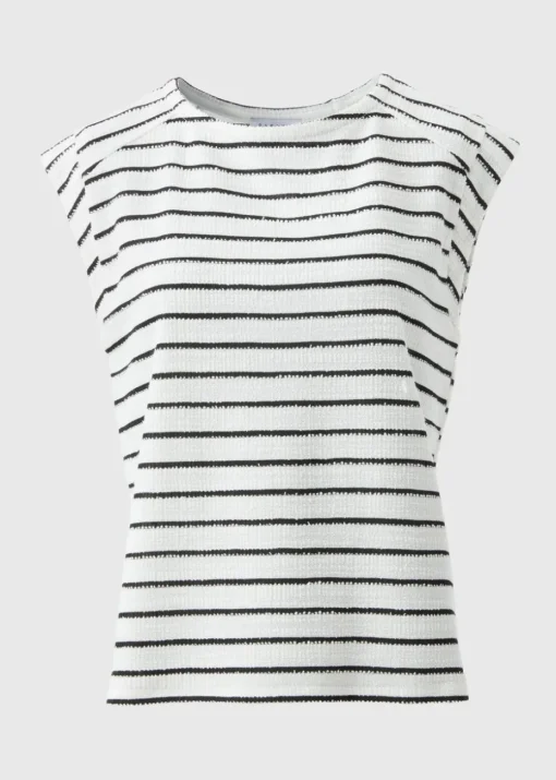 Monochrome Stripe Co Ord Towelling Top