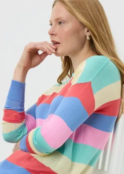 Multicolour Stripe Fine Knit Jumper