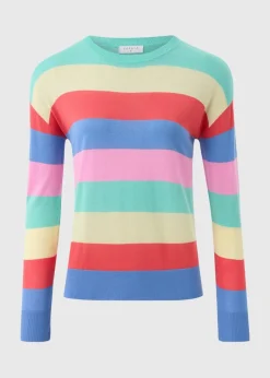 Multicolour Stripe Fine Knit Jumper
