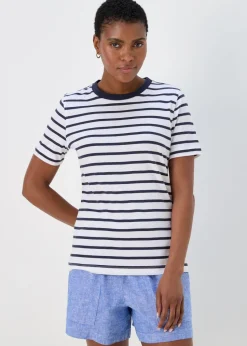 Navy & White Modern Stripe T-Shirt