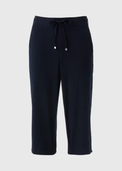 Navy Cropped Trousers