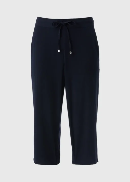 Navy Cropped Trousers