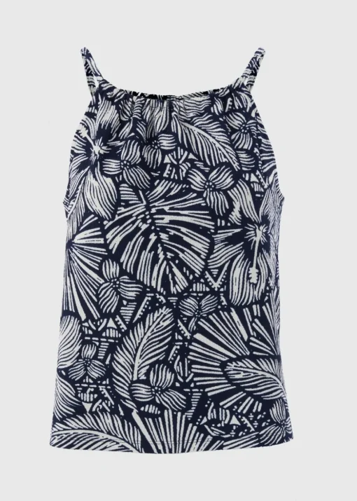 Navy Floral Cami Top