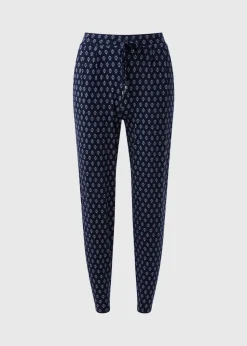 Navy Harem Printed Trousers
