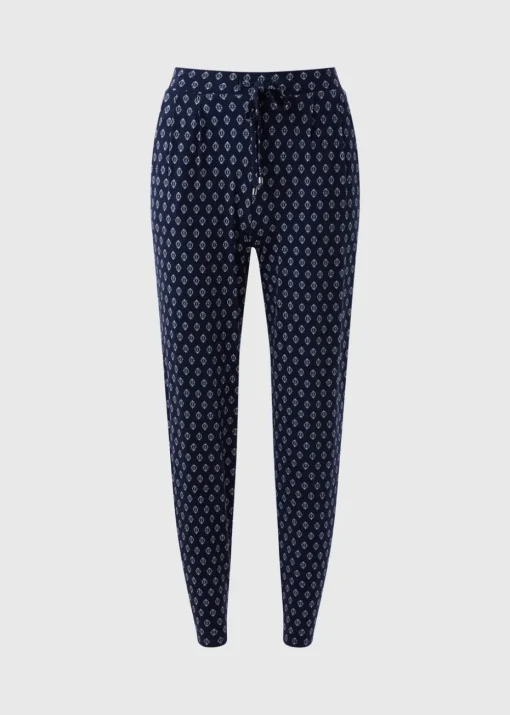 Navy Harem Printed Trousers