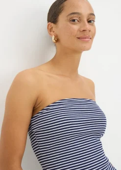Navy Stripe Boobtube Top