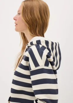 Navy Stripe Hoodie