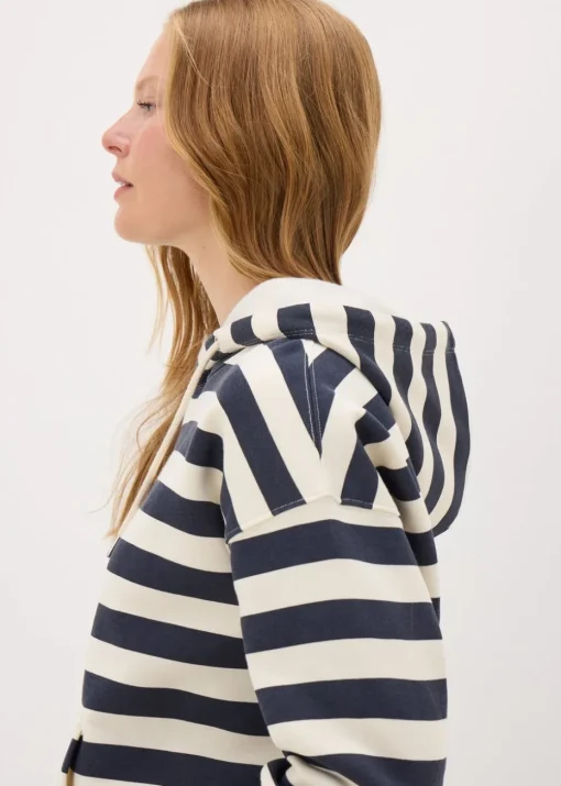 Navy Stripe Hoodie
