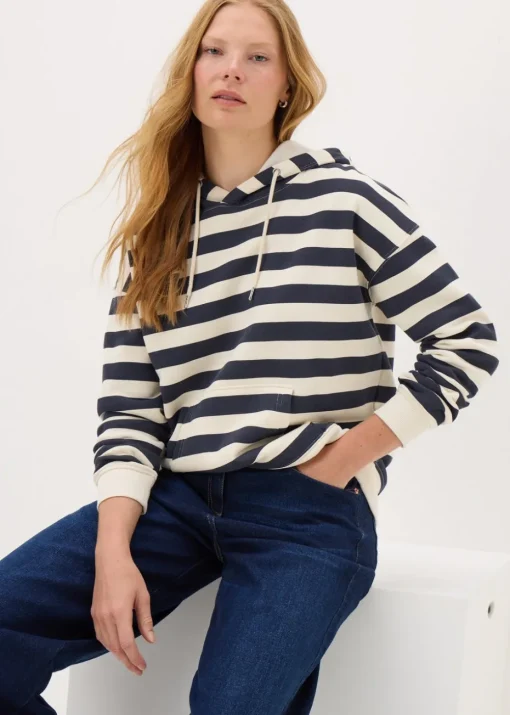 Navy Stripe Hoodie