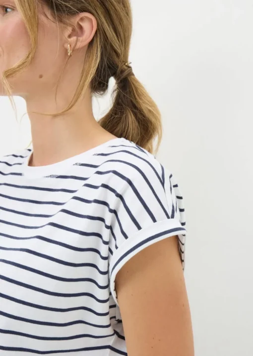 Navy Stripe Short Sleeve Top