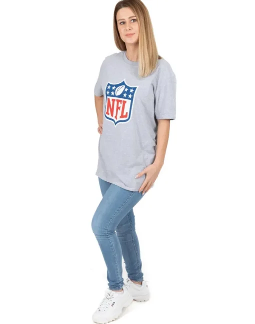 NFL Grey Shield Logo Short Sleeved T-Shirt