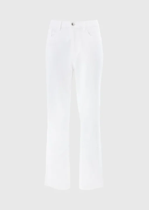 Papaya Petite White Straight Fit Jeans