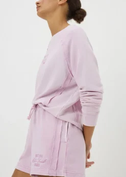 Pink Acid Wash Co Ord Graphic Sweatshirt