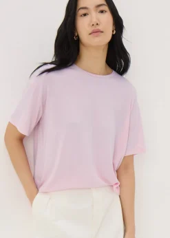 Pink Crew Neck Relaxed T-Shirt