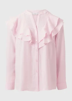 Pink Double Ruffle Blouse