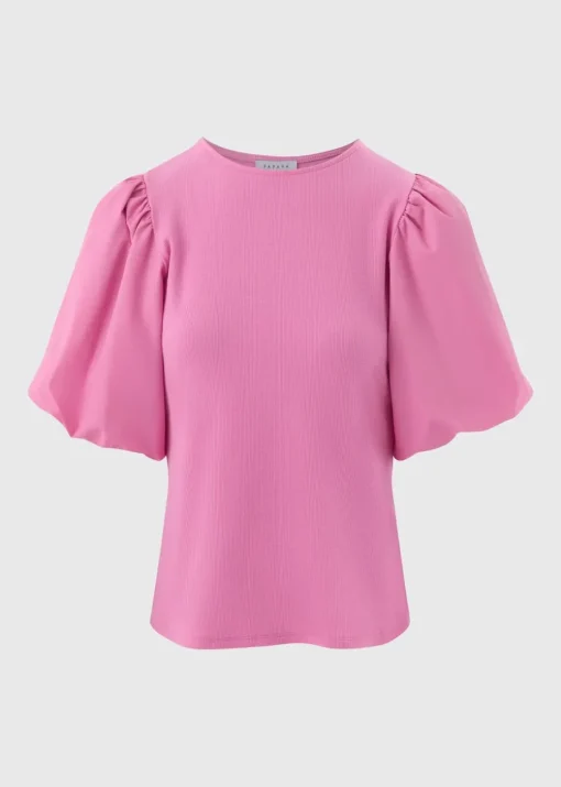 Pink Puff Sleeve T-Shirt