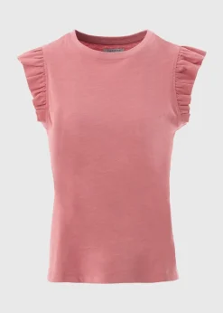 Pink Ruffle Vest Top