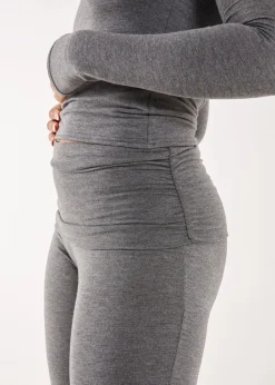 Pink Vanilla Charcoal Fold Over Waist Lounge Flares
