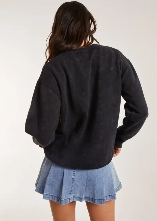 Pink Vanilla Charcoal Oversized No Liberty Graphic Sweater