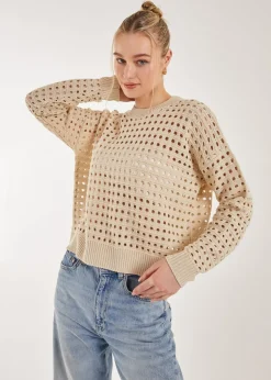 Pink Vanilla Crochet Knitted Sweatshirt