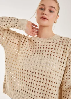 Pink Vanilla Crochet Knitted Sweatshirt