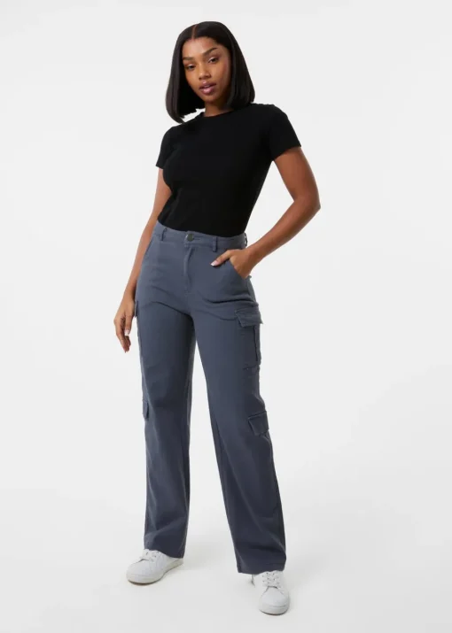Pink Vanilla Grey Cargo Trousers