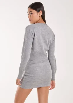 Pink Vanilla Grey Moi Moi Slogan Cropped Jumper
