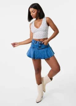 Pink Vanilla Ivory Cherry Lace Crop Top