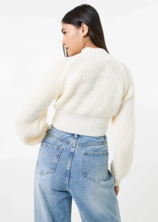 Pink Vanilla Ivory High Neck Knitted Jumper
