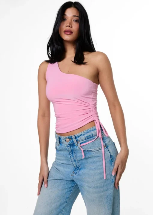 Pink Vanilla Pink Asymmetric Top