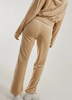 Pink Vanilla Stone Velour Flare Joggers
