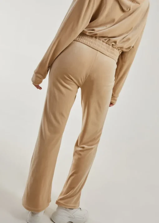 Pink Vanilla Stone Velour Flare Joggers