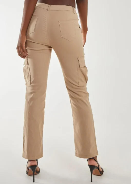 Pink Vanilla Stone Wide Leg Pocket Cargo Pants