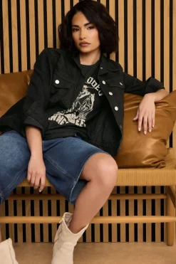 Pixiegirl Petite Black Denim Jacket