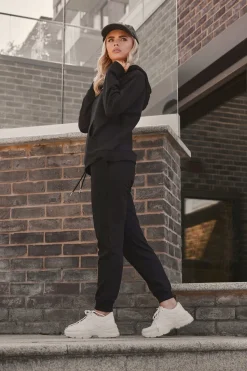 Pixiegirl Petite Black Elasticated Waist Cuffed Joggers