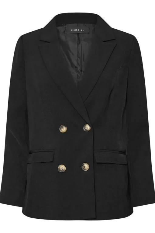 Pixiegirl Petite Black Tailored Double Breasted Blazer