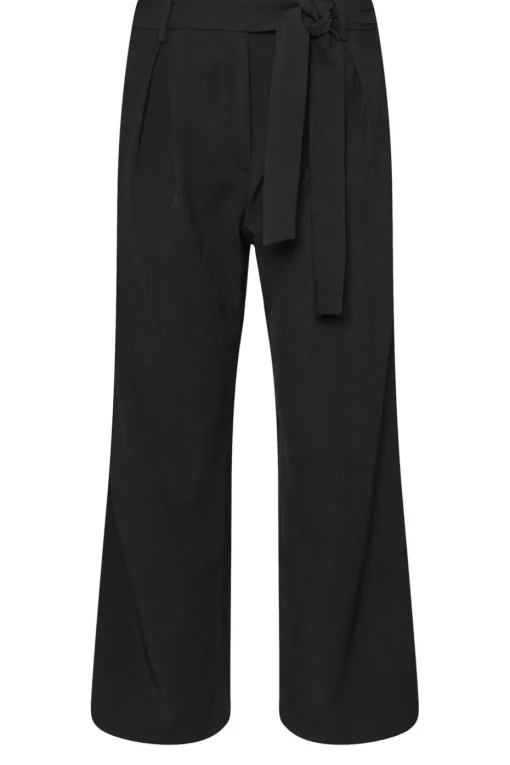 Pixiegirl Petite Black Woven Side Wrap Trousers
