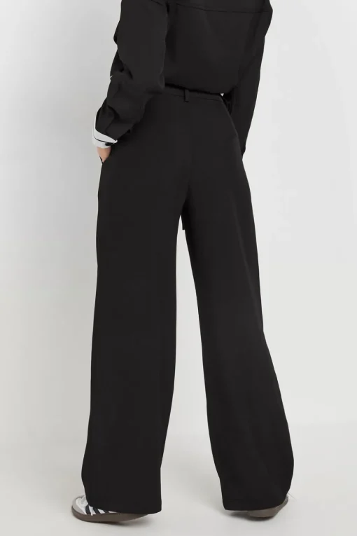 Pixiegirl Petite Black Woven Side Wrap Trousers