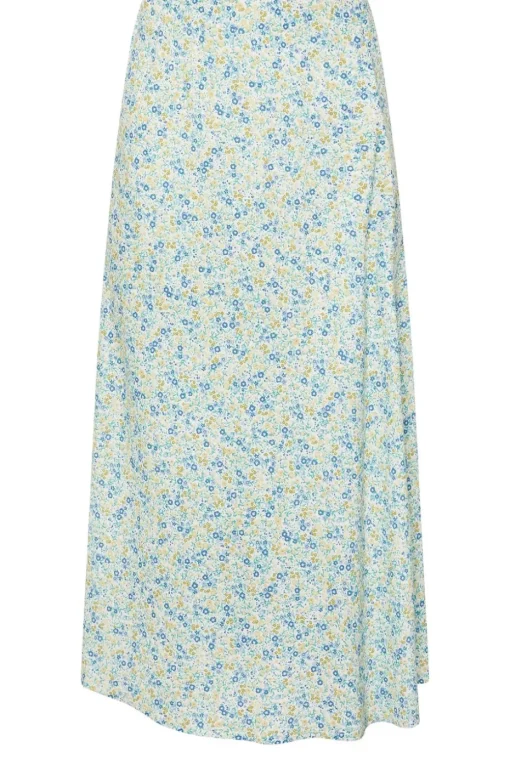 Pixiegirl Petite Blue Ditsy Floral Midaxi Skirt