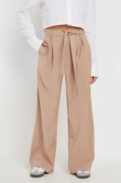 Pixiegirl Petite Blush Pink Woven Side Wrap Trousers